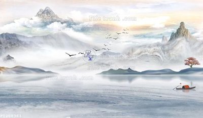 Tải file File in tranh tường 3D FT208361 (gốc) chủ đề hoa sen