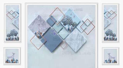 File gốc File in tranh tường 3D FT208418 (thiết kế) độc quyền