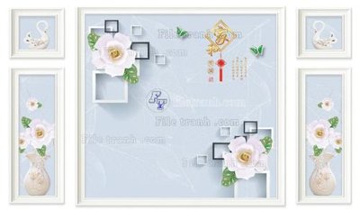 Tải file PSD File in tranh tường 3D FT208466 (nguyên layer) để in