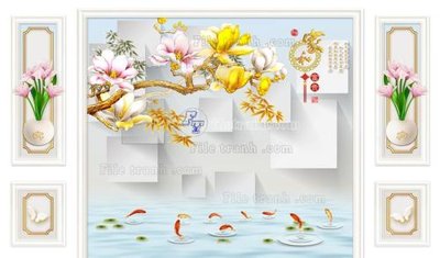 File gốc File in tranh tường 3D FT208539 (in tráng gương) ốp tường