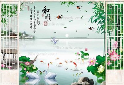 File PSD File in tranh tường 3D FT208553 (gốc) nhiều lớp (multi-layer)