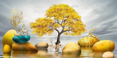 File gốc File in tranh tường 3D FT208599 (thiết kế) cho in ấn