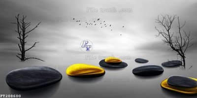 File tranh File in tranh tường 3D FT208600 (gốc) chủ đề thiên nhiên