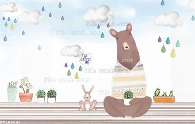 File gốc File in tranh tường 3D FT208640 (in mica) cắt laser