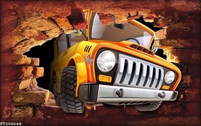 File in mica File in tranh tường 3D FT208644 (bản gốc) sắc sảo