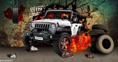 File tranh gốc in trần nhà File in tranh tường 3D FT208647 3D