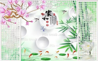 File gốc in tráng gương File in tranh tường 3D FT208755 chi tiết