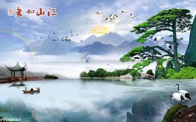 File gốc File in tranh tường 3D FT209007 (trang trí) cho phòng khách
