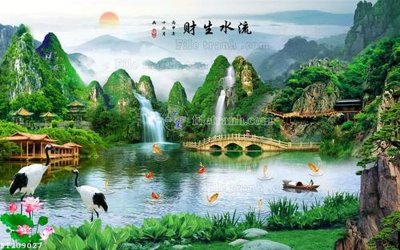 File tranh gốc PSD File in tranh tường 3D FT209027 còn nguyên layer