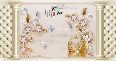 File gốc in ấn File in tranh tường 3D FT209057 chất lượng vượt trội