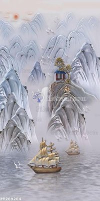 File gốc File in tranh tường 3D FT209204 (in tráng gương) sang trọng