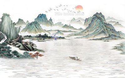 File tranh gốc in trần nhà File in tranh tường 3D FT209249 3D