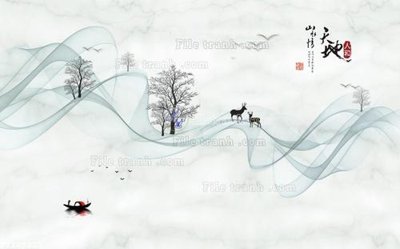 File tranh File in tranh tường 3D FT209323 (gốc) in trên kính