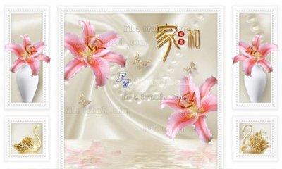 File gốc File in tranh tường 3D FT209423 (in lụa) tranh phong thủy