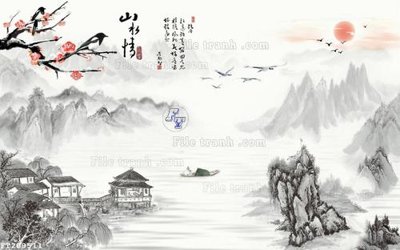 File gốc File in tranh tường 3D FT209511 (in lụa) họa tiết 3D