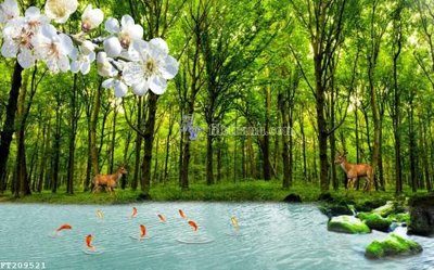 File PSD File in tranh tường 3D FT209521 (gốc) nhiều lớp (multi-layer)