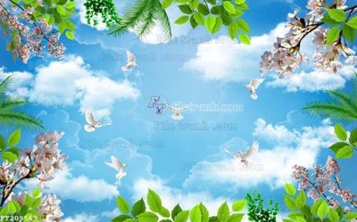 File in trần File in tranh tường 3D FT209569 (bản gốc) 5D