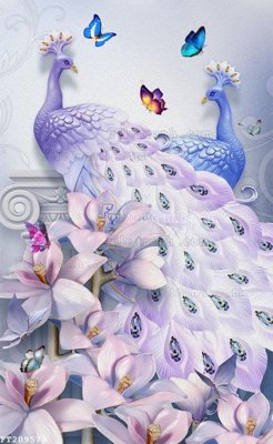 File tranh File in tranh tường 3D FT209573 (gốc) in trên kính