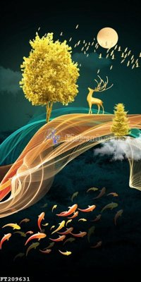 File PSD File in tranh tường 3D FT209631 (bản gốc) đã tách nền