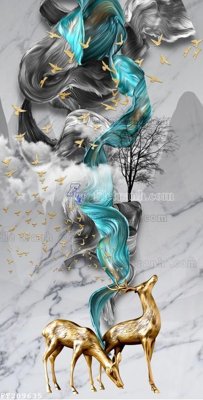 File tranh File in tranh tường 3D FT209635 (file gốc) chuẩn màu in