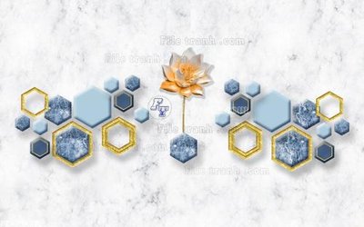 File gốc File in tranh tường 3D FT209709 (in lụa) tranh mã đáo