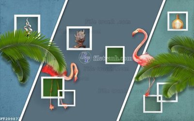 File gốc in tráng gương File in tranh tường 3D FT209872 chi tiết