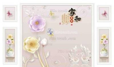 File gốc File in tranh tường 3D FT209928 (chuẩn màu) cho in offset