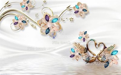 Ảnh gốc File in tranh tường 3D FT209951 (nét căng) in mica