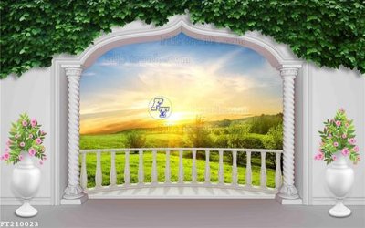 File gốc in tráng gương File in tranh tường 3D FT210023 chi tiết