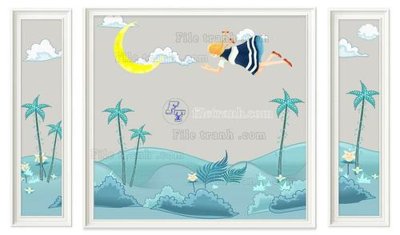 File gốc in ấn File in tranh tường 3D FT210045 độ phân giải cao