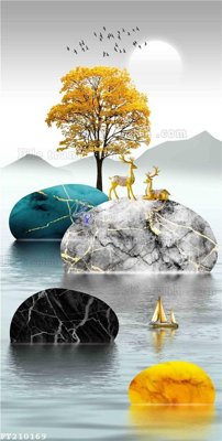 File ảnh File in tranh tường 3D FT210169 (gốc) trang trí khách sạn