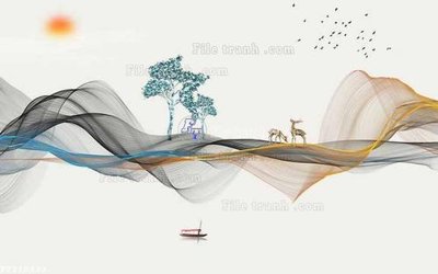 File PSD File in tranh tường 3D FT210333 (bản gốc) đã tách nền