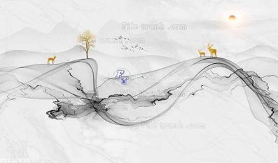 File tranh gốc File in tranh tường 3D FT210335 (bản quyền) file PSD