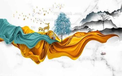 File tranh File in tranh tường 3D FT210347 (gốc) chủ đề tĩnh vật