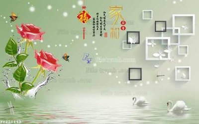 File gốc File in tranh tường 3D FT210443 (PSD/TIFF) độ phân giải cao