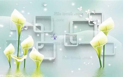 Hình ảnh file gốc in lụa File in tranh tường 3D FT210445