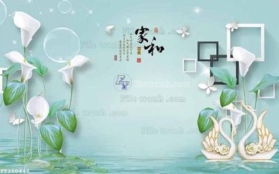 File tranh gốc File in tranh tường 3D FT210448 (bản quyền) file PSD