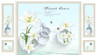 Ảnh gốc File in tranh tường 3D FT210469 (nét căng) in mica