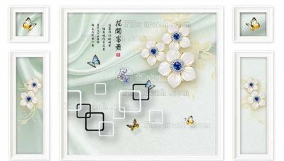 File gốc in tráng gương File in tranh tường 3D FT210477 chi tiết