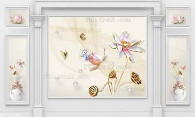 File PSD File in tranh tường 3D FT210520 (bản gốc) độ phân giải cao