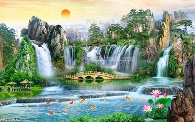 File in lụa File in tranh tường 3D FT210552 (chất lượng cao) File in tranh tường 3D FT210552