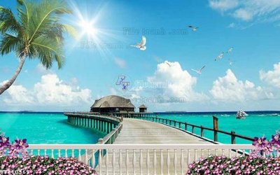 File gốc File in tranh tường 3D FT210565 (in lụa) chi tiết cao