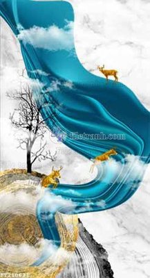 File gốc File in tranh tường 3D FT210621 (in lụa) cao cấp