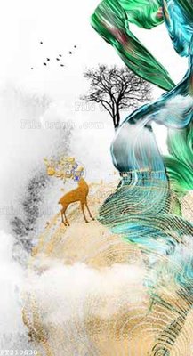 File tranh in trần 3D File in tranh tường 3D FT210630 (ảnh gốc)