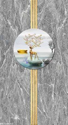 File tranh File in tranh tường 3D FT210641 (file gốc) chủ đề phong thủy
