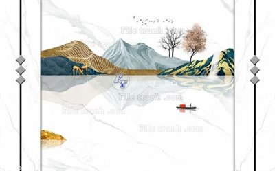 File PSD File in tranh tường 3D FT210846 (gốc) nhiều lớp (multi-layer)