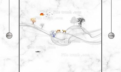 File in trần File in tranh tường 3D FT210867 (bản gốc) đại dương