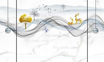 File in trần File in tranh tường 3D FT210872 (bản gốc) hoa văn