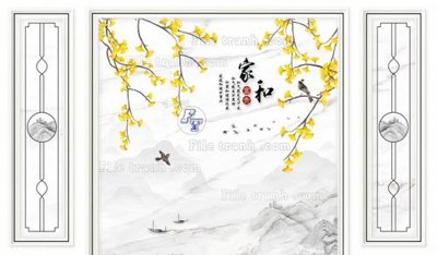 Hình ảnh file gốc in lụa File in tranh tường 3D FT210921