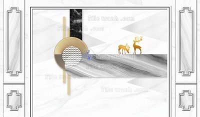File tranh gốc PSD File in tranh tường 3D FT211013 còn nguyên layer